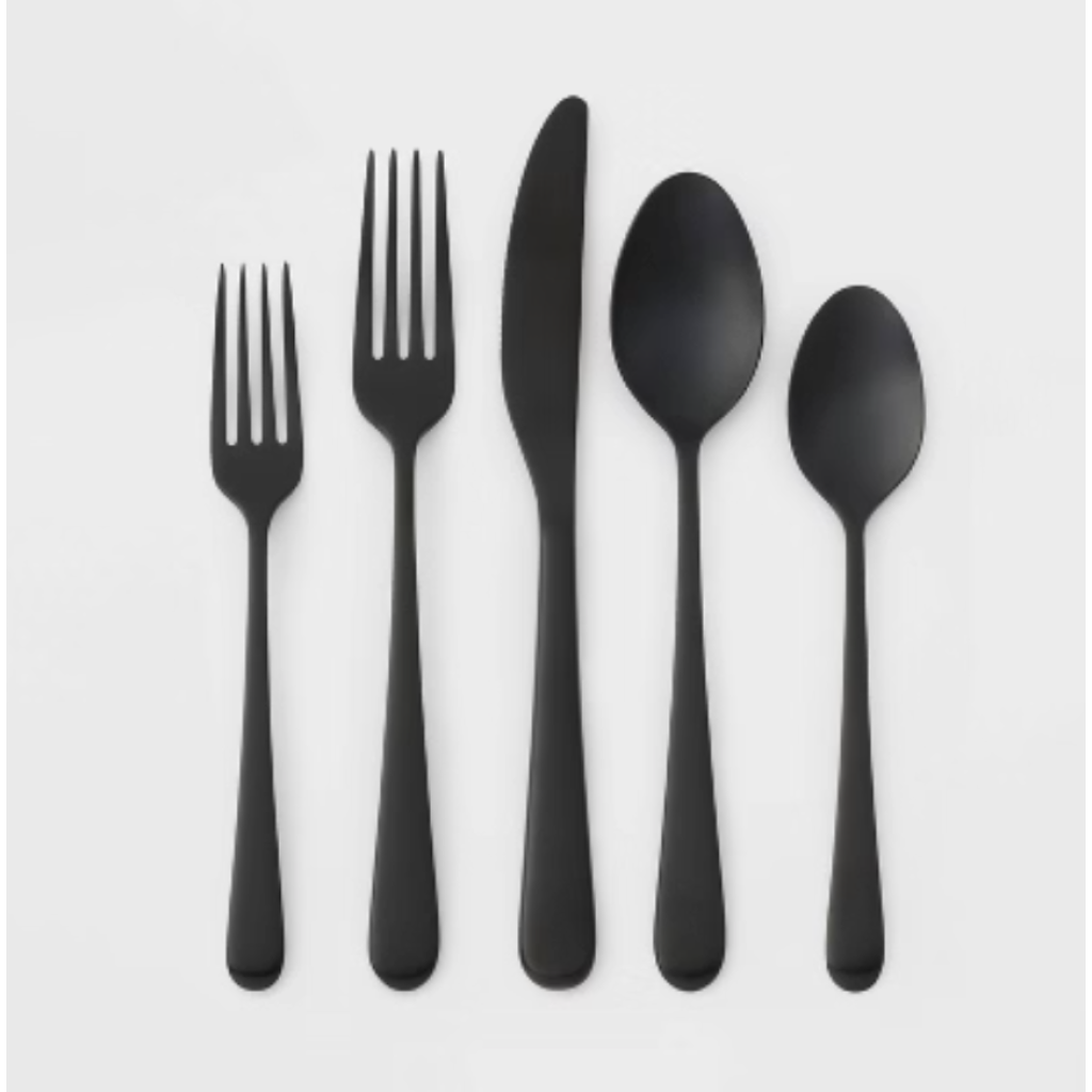 Black Flatware Set